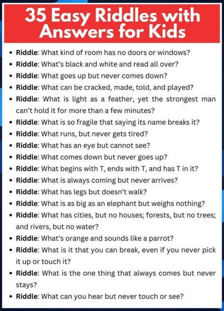 Are there easy riddles or tricky riddles for kids?