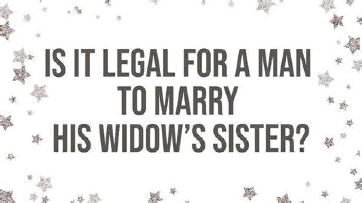 Can an Ontario man legally marry his widows sister?