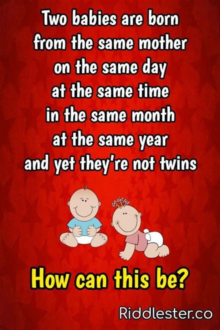 Can siblings be born on the same day but not twins?