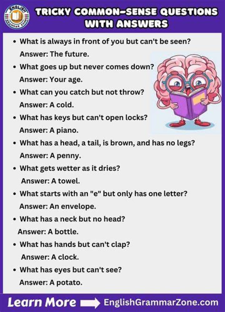 Can you answer all of the common sense questions correctly?