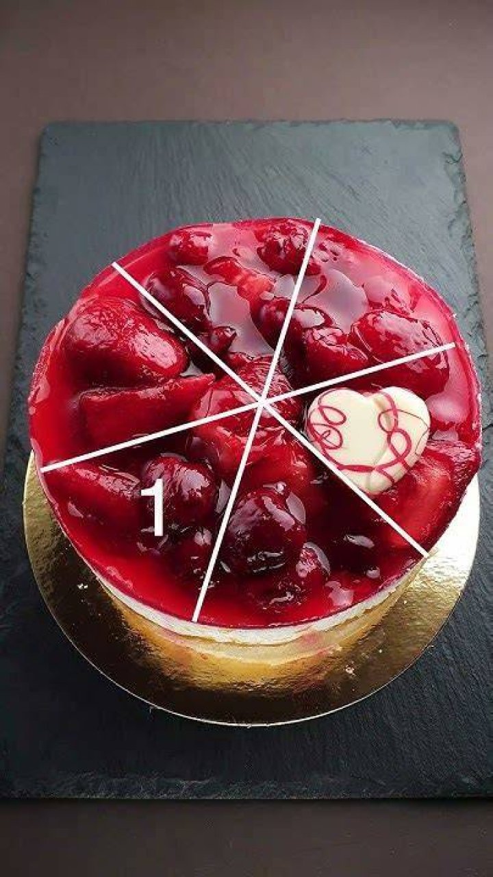 Can you cut a cake into 8 pieces with 3 cuts?