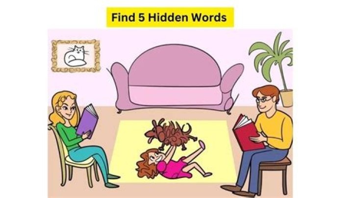 Can you find 5 hidden words in this newly painted room?