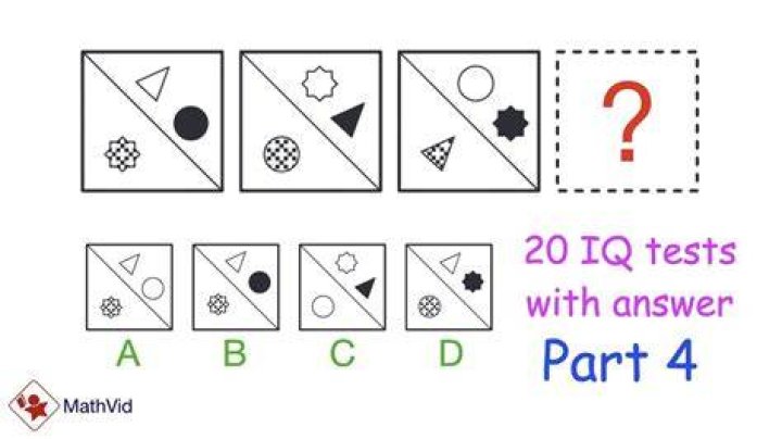 How are shape patterns used in IQ test?