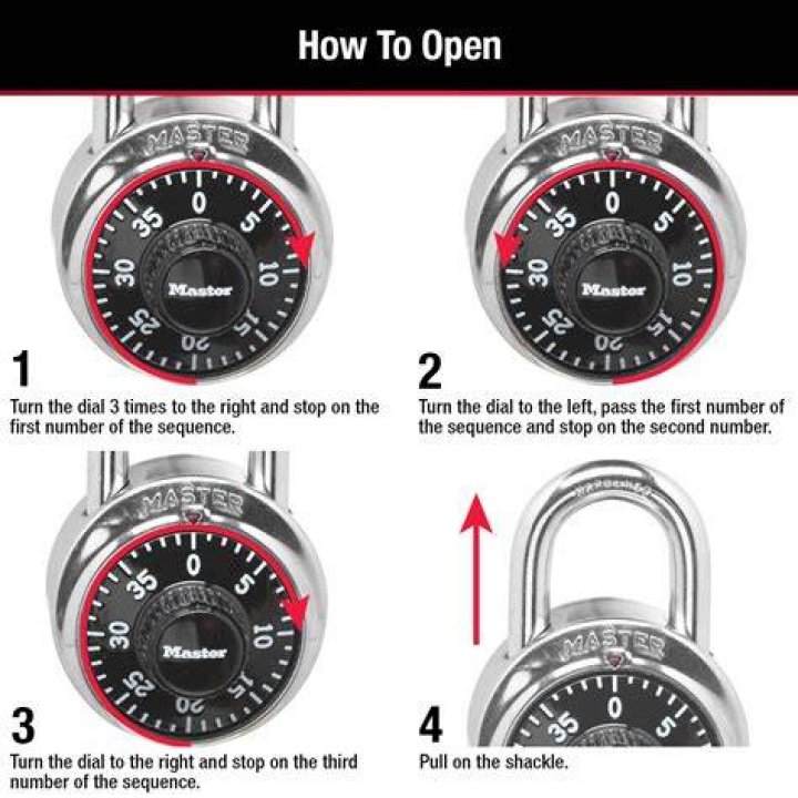 How can I find the combination to my Master Lock?
