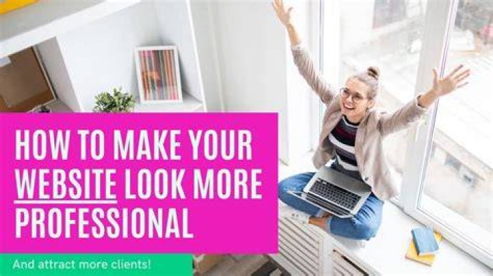 How can I make my website look professional and attractive?