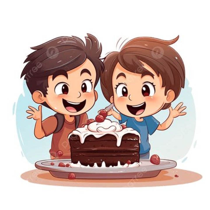 How can two people share a cake?