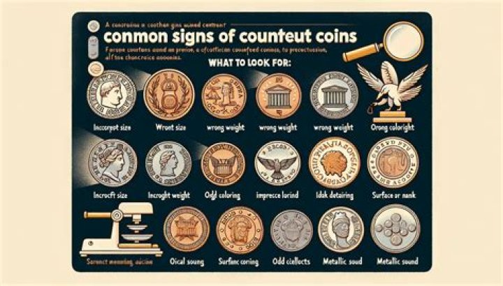 How can we identify counterfeit coins?