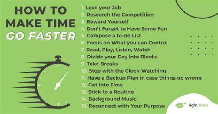 How can you speed up time faster?