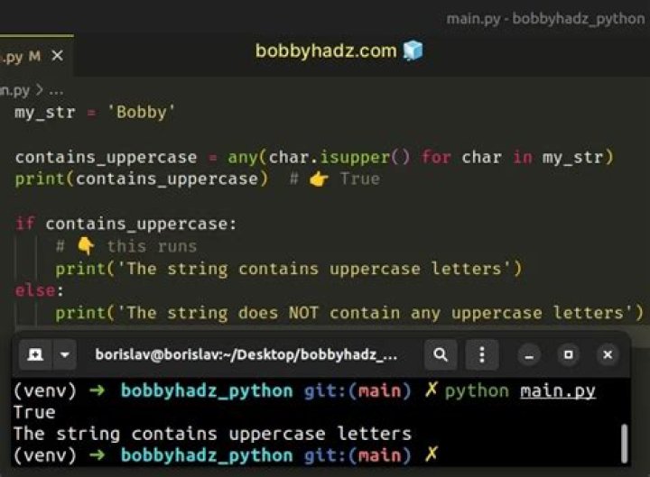 How do you check if a letter is in a string?
