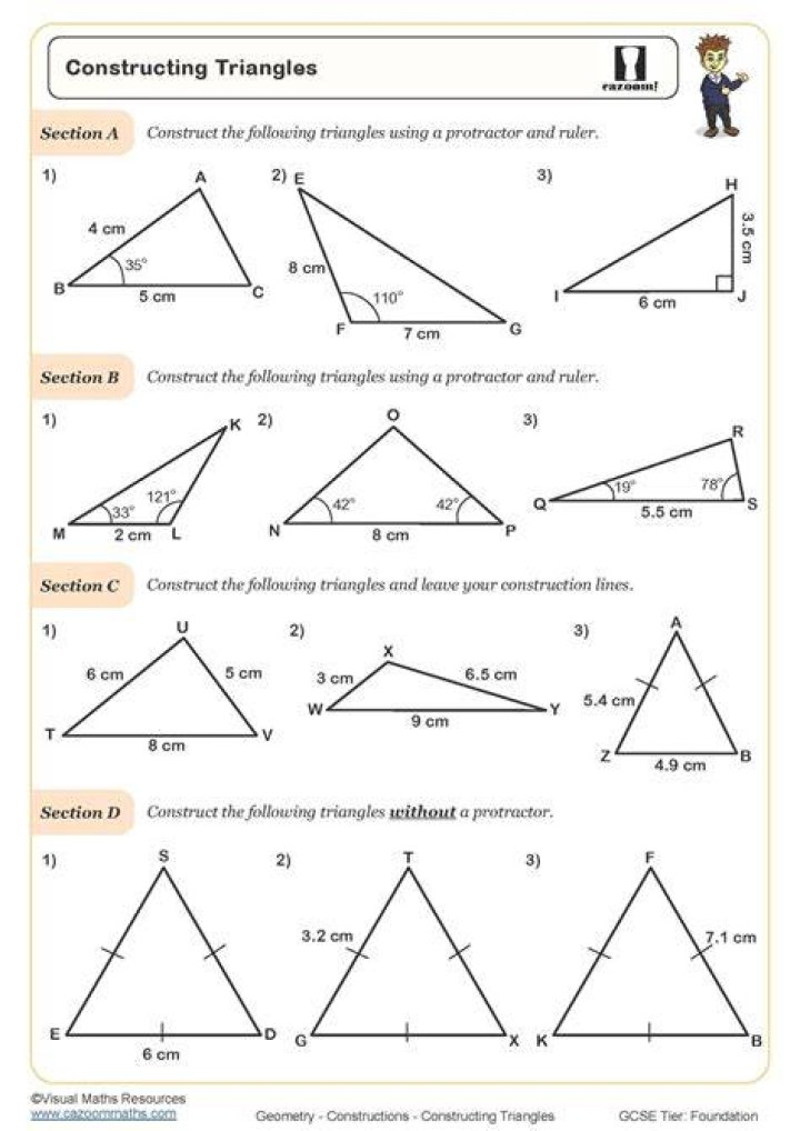 How do you draw 4 triangles?