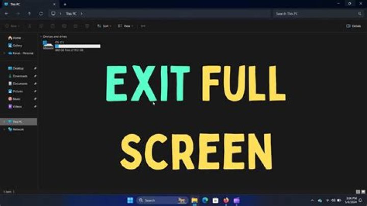 How do you exit full screen on Wizard101?