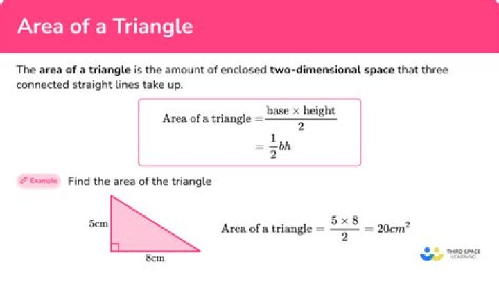 How do you find out the area of a triangle?