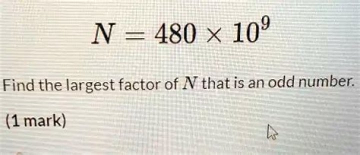 How do you find the largest odd factor?