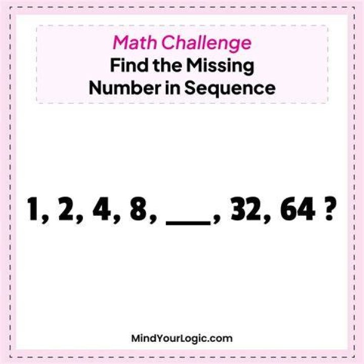 How do you find the missing number in a sequence?