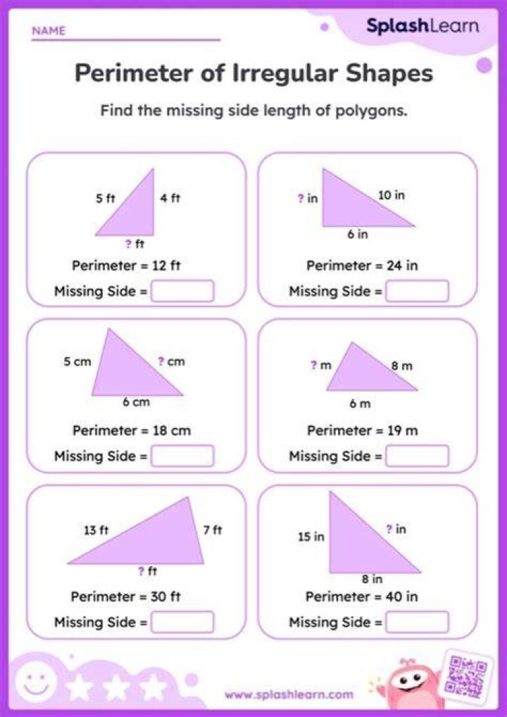How do you find the missing perimeter of a triangle?