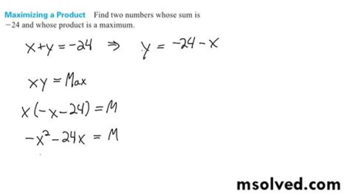 How do you find the two numbers if their sum and product is given?