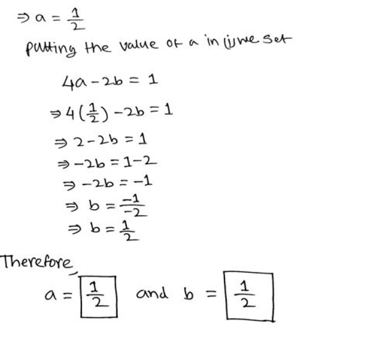 How do you find the values of A and B in an equation?
