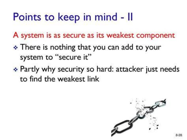 How do you find the weakest link in a system?