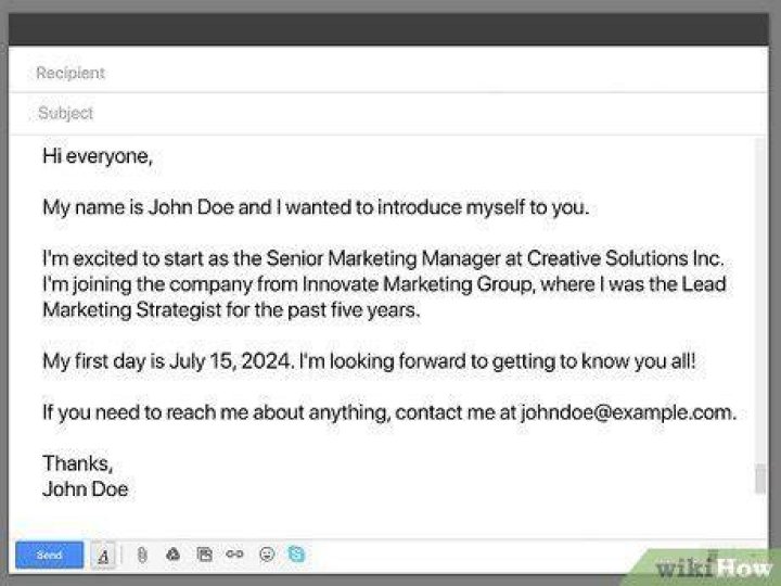 How do you introduce a new colleague in an email?
