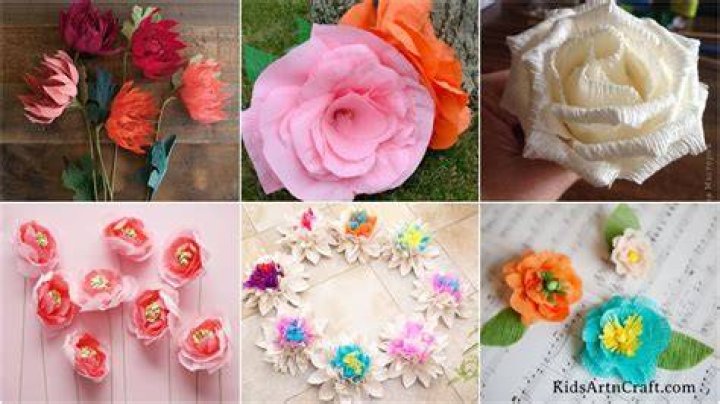 How do you make simple crepe paper flowers for kids?