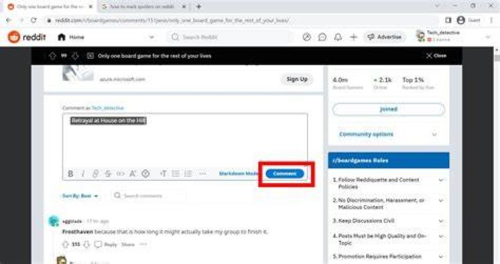 How do you mark a comment as spoiler on Reddit?