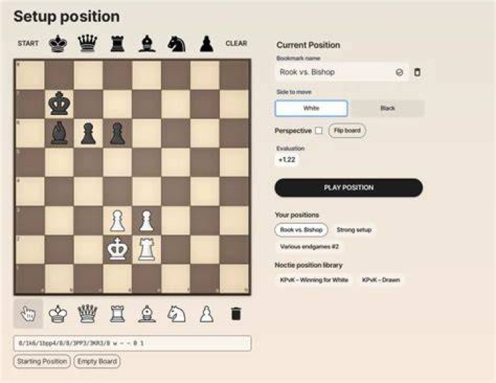 How do you play custom position on chess com?