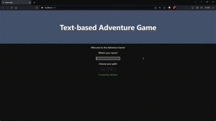 How do you program a text-based adventure game?