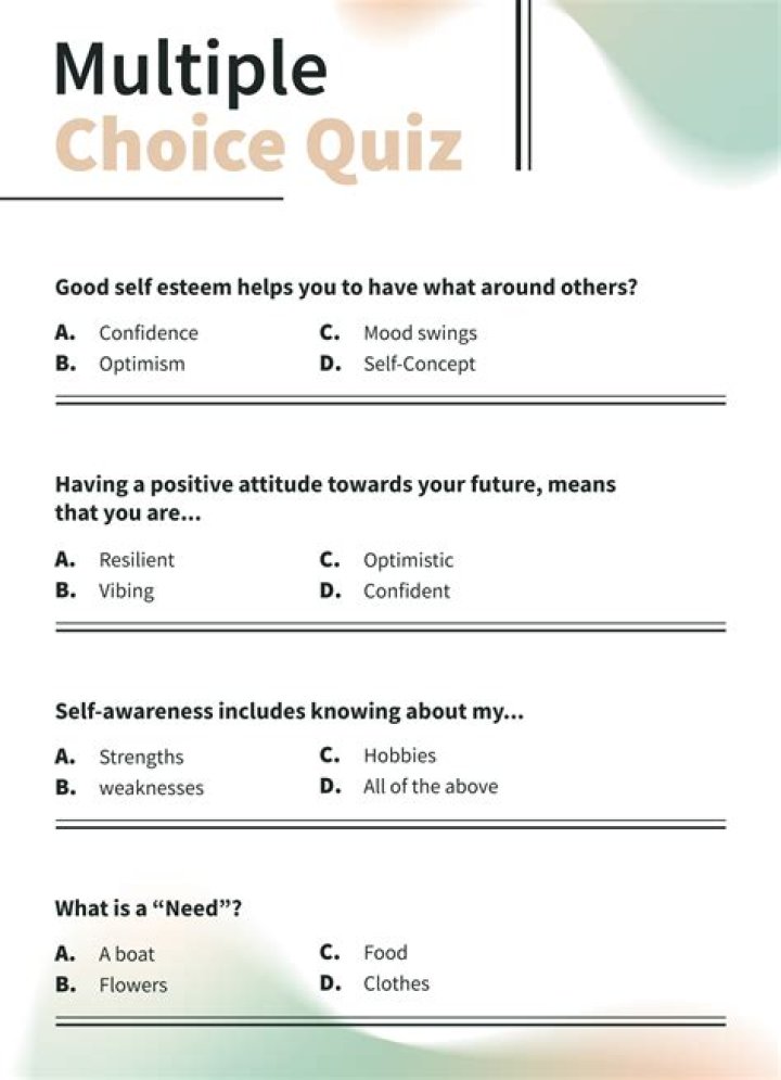 How do you punctuate multiple choice questions?