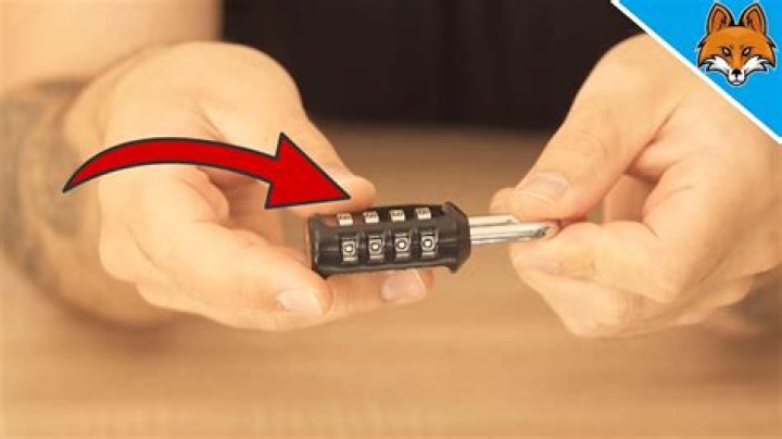How do you reset a 4 digit combination lock if you forgot the code?
