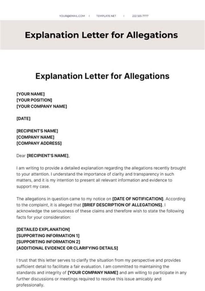 How do you respond to an allegation?
