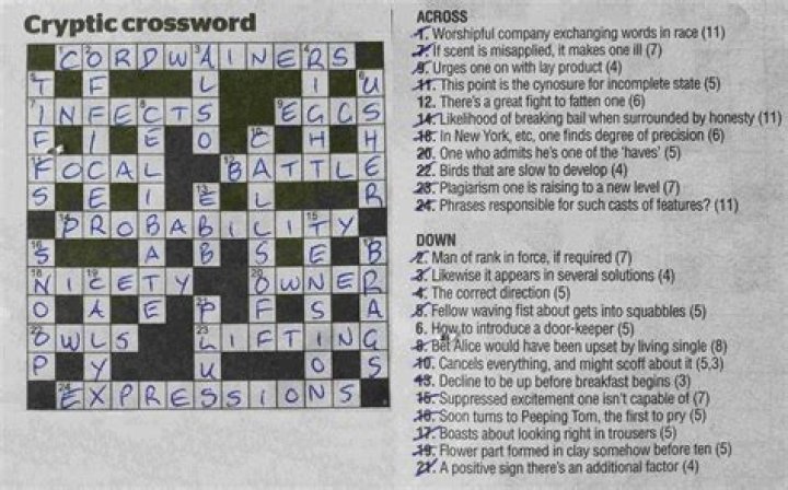 How do you solve a cryptic crossword puzzle?