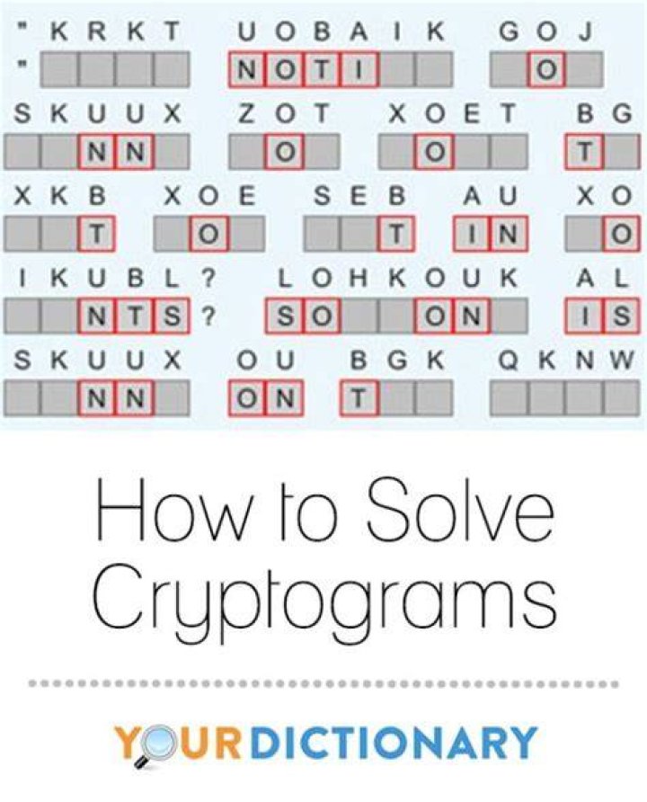How do you solve a cryptogram with numbers and letters?