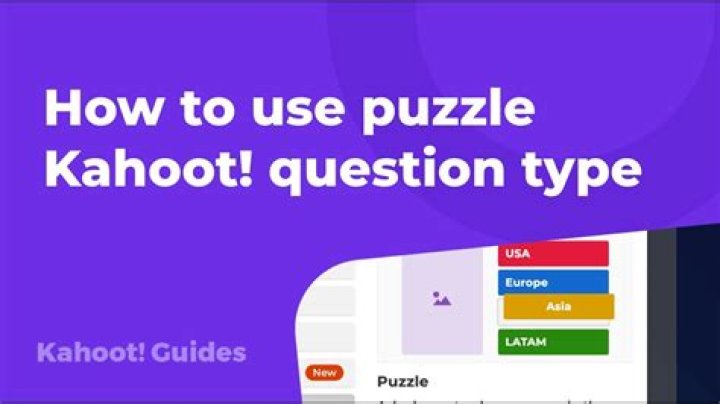 How does the puzzle question work in kahoot?