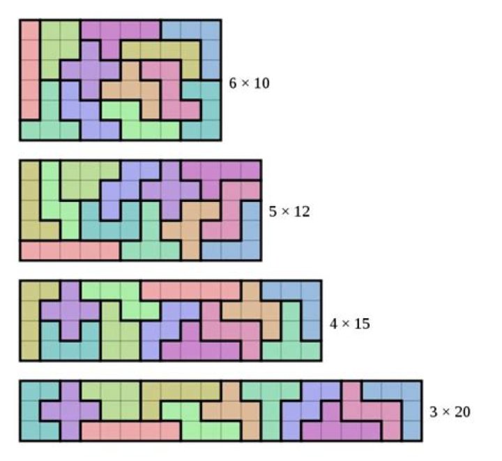 How many skewed rectangles can a pentomino solve?
