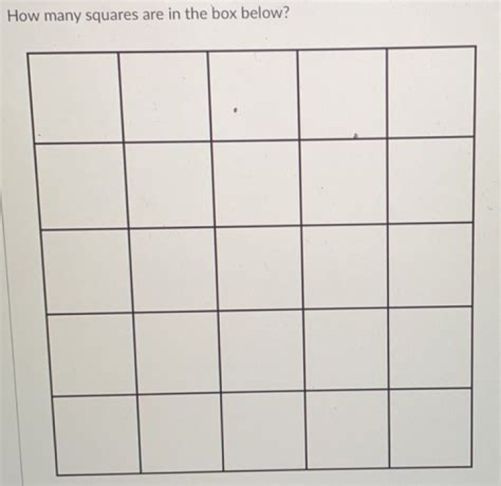 How many squares are in the box answer?