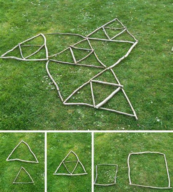How many triangles can you make with 10 sticks?