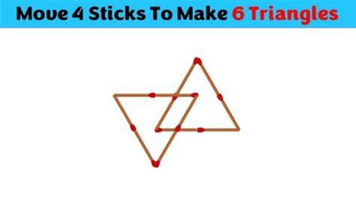 How many triangles can you make with 4 sticks?