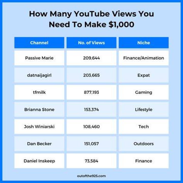 How much money does 1000 subscribers make?