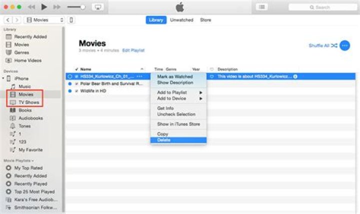 【How-to】Delete movies from itunes account