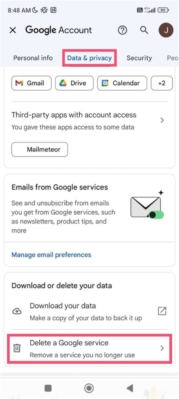 【How-to】Delete pictures from gmail account