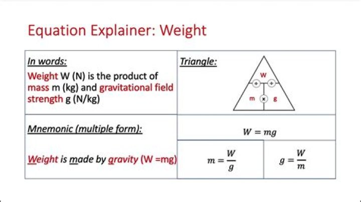 How to find mass from specific weight?