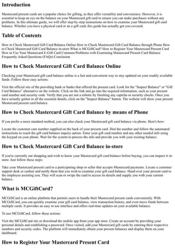 【How-to】How to check mastercard gift card balance