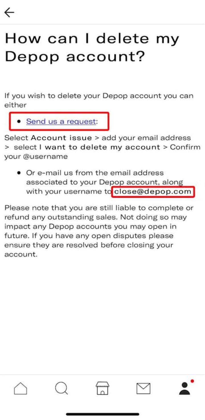 【How-to】How to delete a depop account