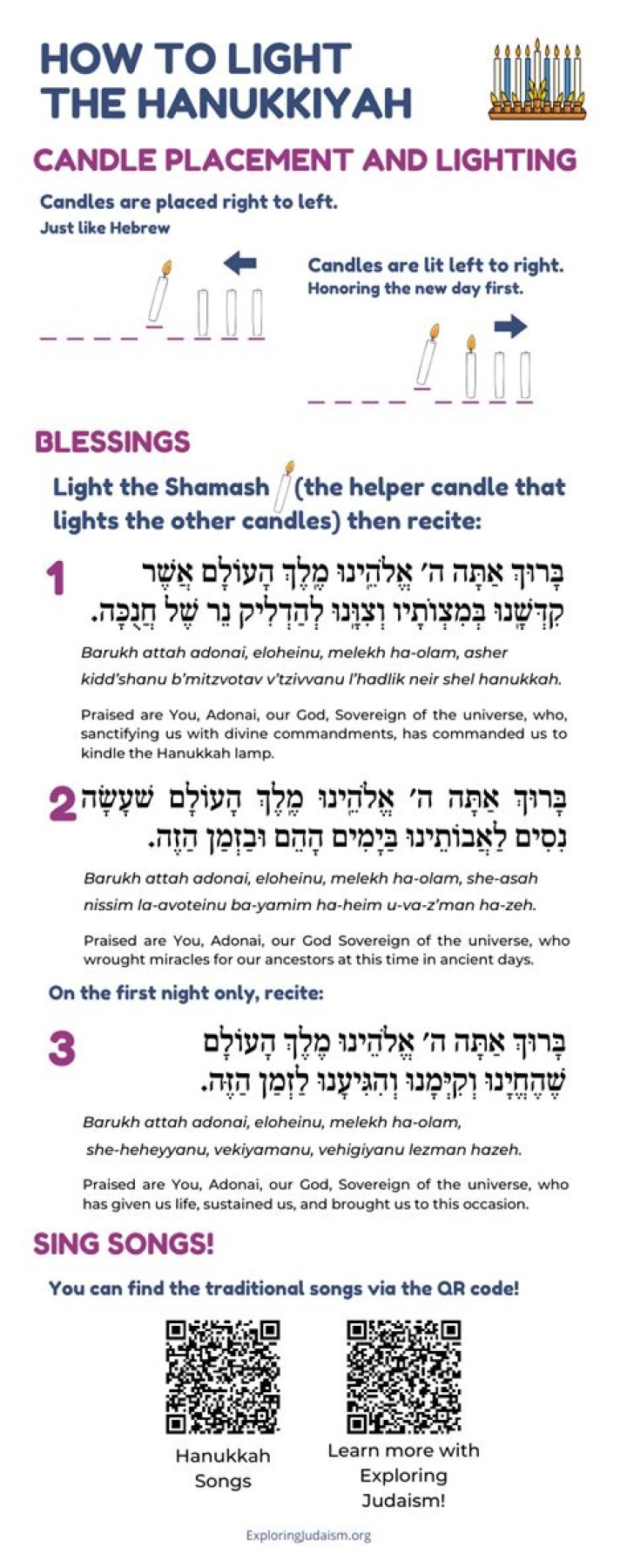 【How-to】How to light hanukkah candles