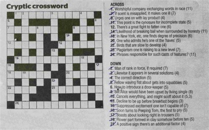 How to solve cryptic crosswords for Dummies cheat sheet?
