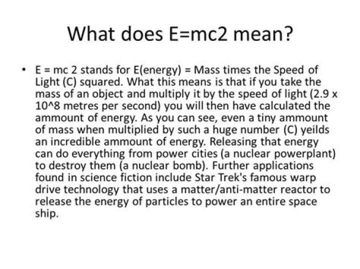 【How-to】What does e mc2 mean