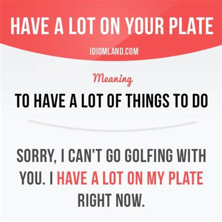 Is I have a lot on my plate a metaphor?