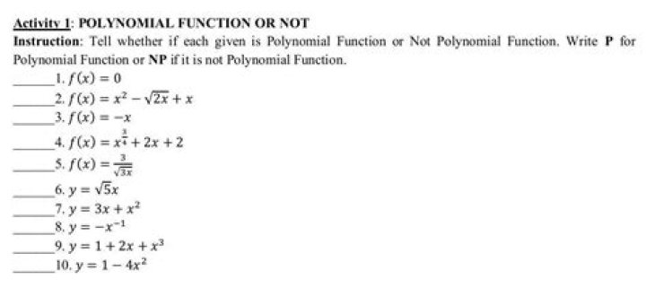 Is it a polynomial or not?