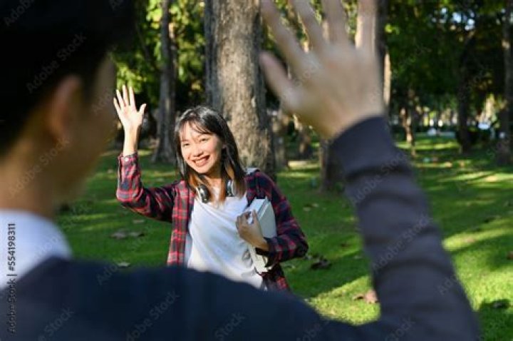 Is it waving to or waving at?