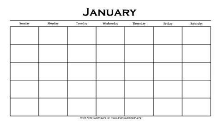 Is there a month calendar for January 2011?